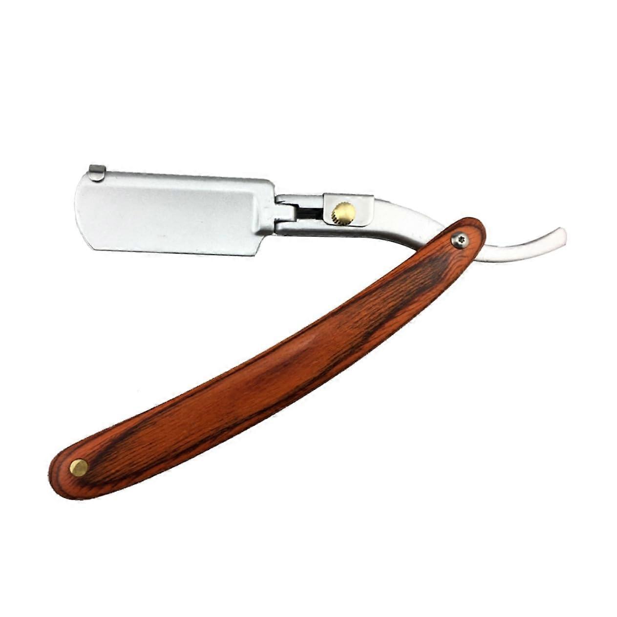 Metal Razor for Men, Safe Manual Razor with Easy Open Protection for Beard Grooming and Side Parting, Travel Friendly
