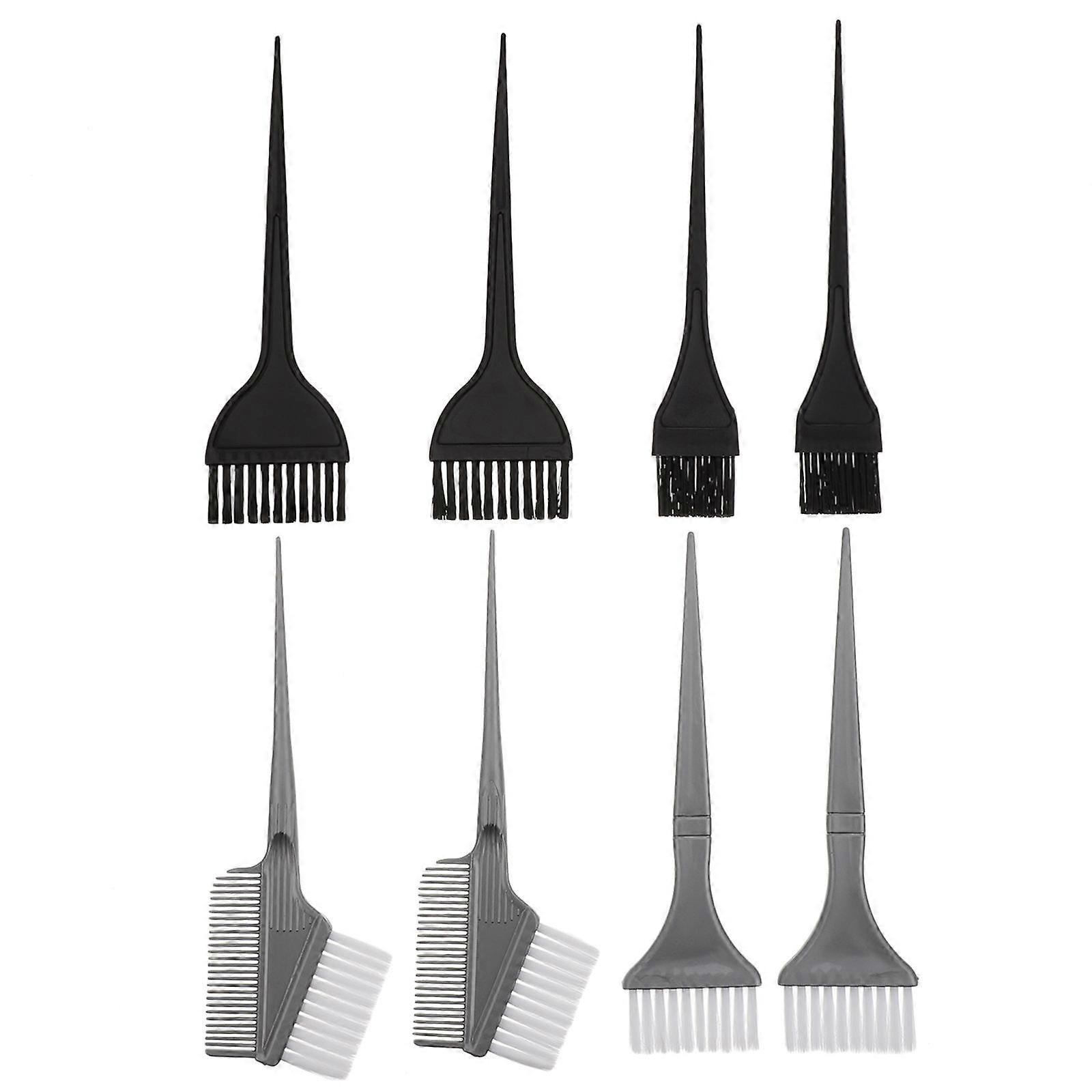 8pcs Hair Dye Brush Kit with PC Comb for Salon Use Assorted Color Lightweight Design