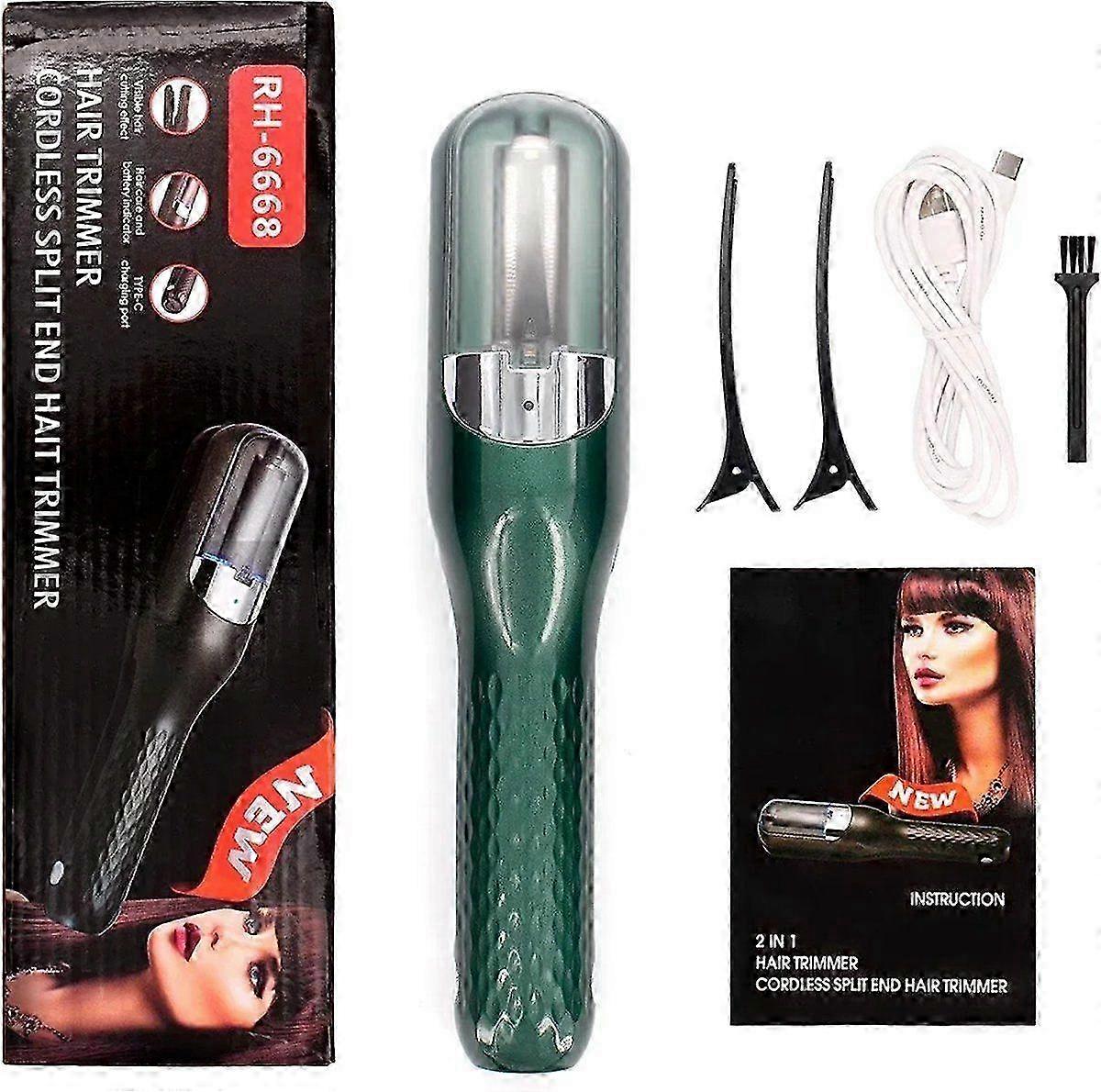 2025 Split Ender for Split Ends- Split Remover Cordless - Split End Trimmer - Dark Green