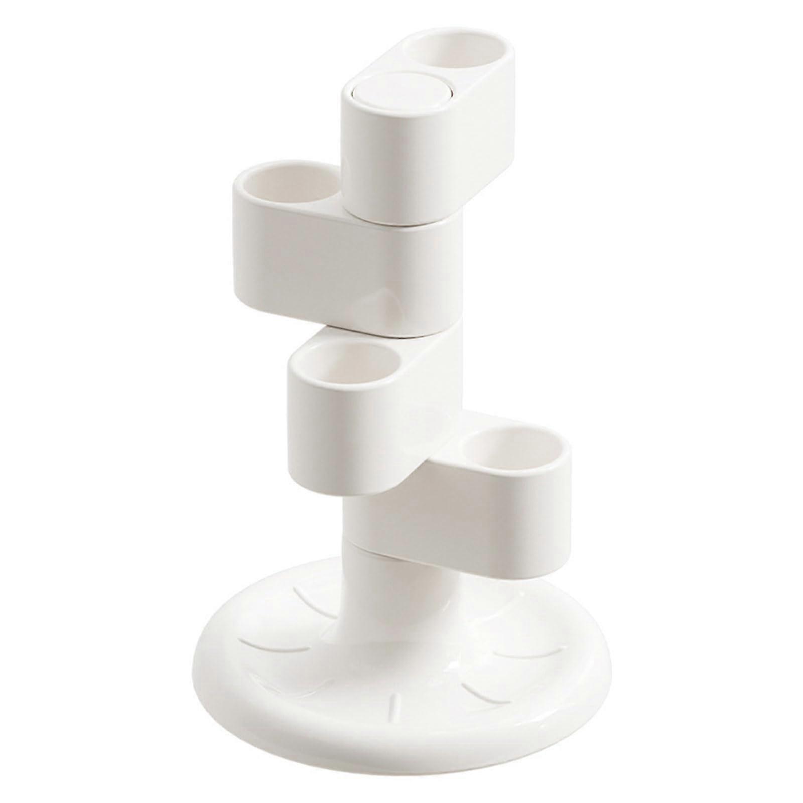 Rotatable Desk Organizer with Multiple Compartments, Full Rotation Function, ABS Silicone, Large Capacity, Pen Holder