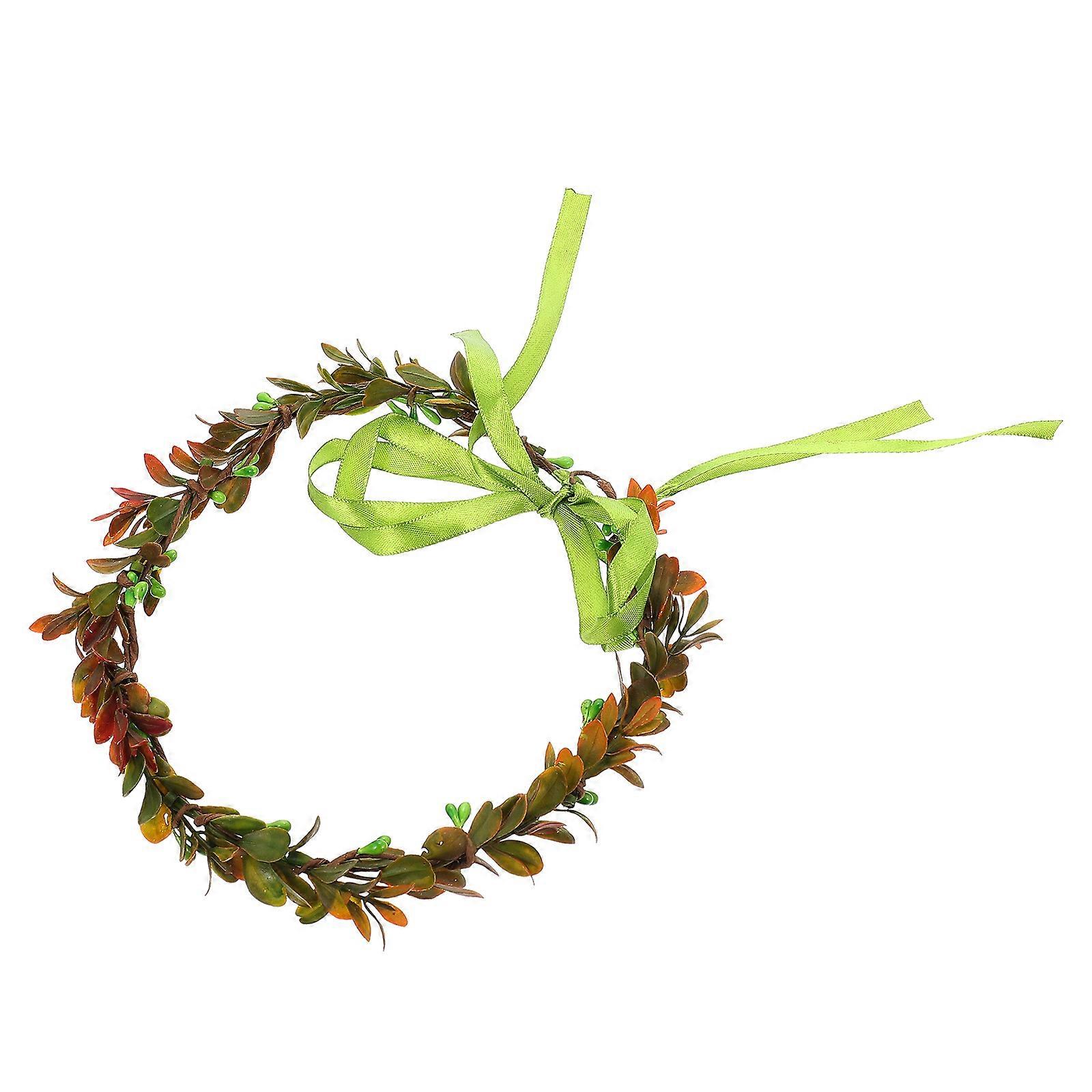 Wreath Hair Band Bride Headbands For Women Special Occasions Round Style Plastic Material 18x18cm 1Pack