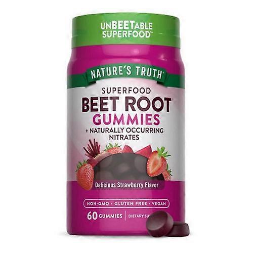 Nature's Truth Beet Root Gummies Strawberry Flavor ,60 Count (Pack of 1)