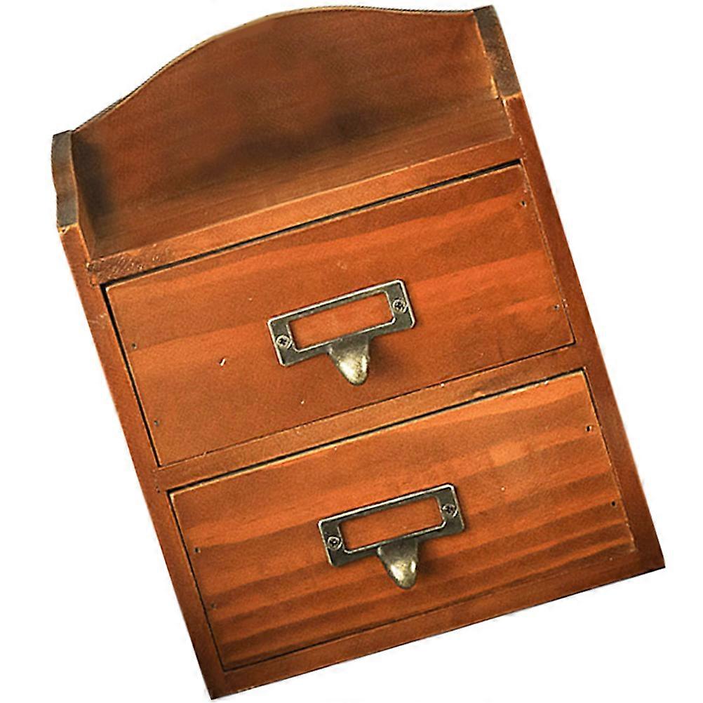 Retro Desktop Drawer Storage Box Organizer for Stationery, Cosmetics & Office Sundries – Compact Space Saving Desk Clutter Solution