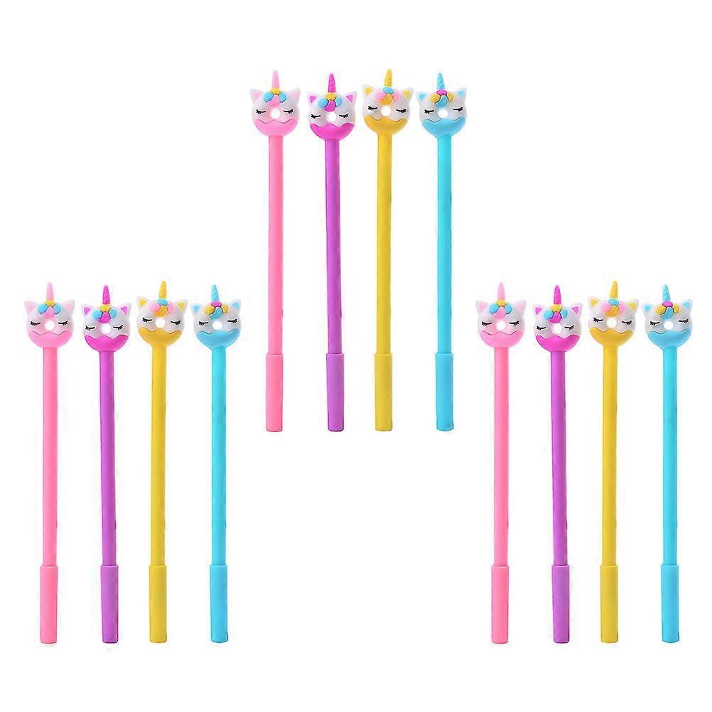 12個のかわいいニュートラルジェルペンセット、学生、オフィス、友人のための滑らかな筆記ペン