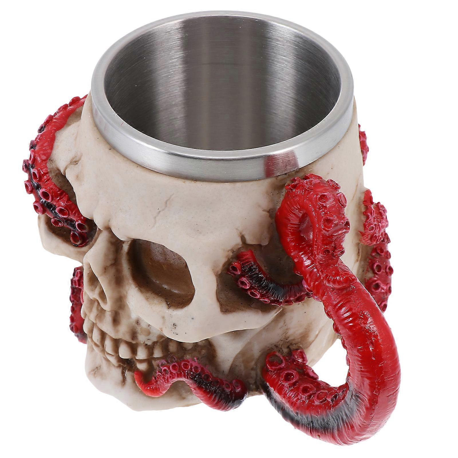Stainless Steel Mug Skull Shape Drink Container For Party Home Use 1Pc