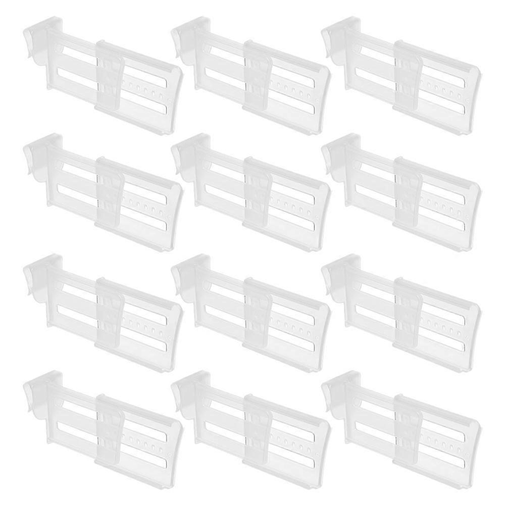 White Plastic Expandable Refrigerator Dividers for Organizing Bottles and Small Items in Fridge