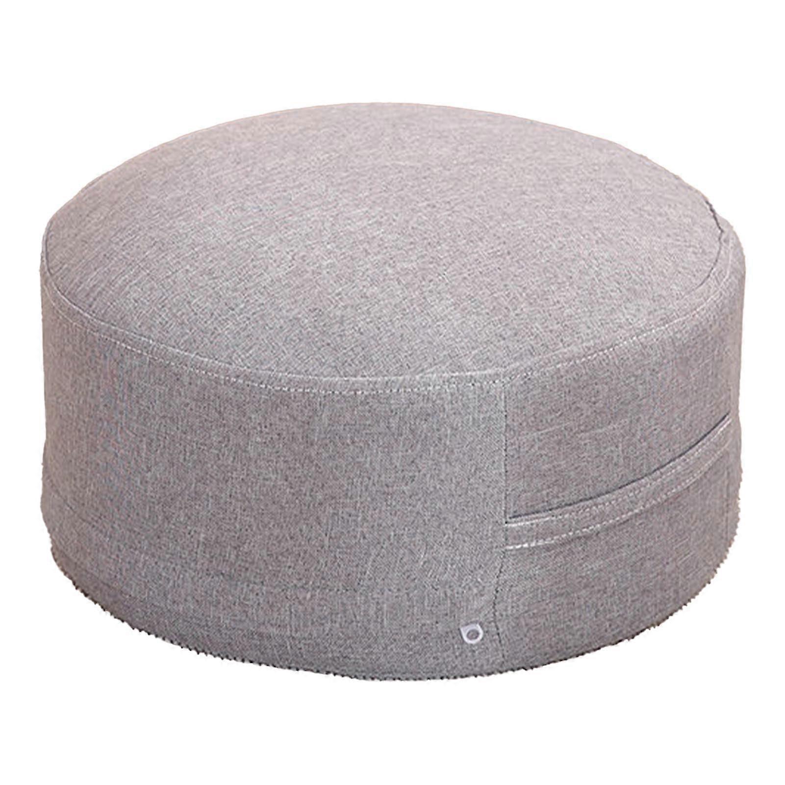 Round cushion, floor cushion. Soft cotton, removable for indoor use (diameter 30 cm (children's style)) 51 x 47 cm, 1 piece light gray.