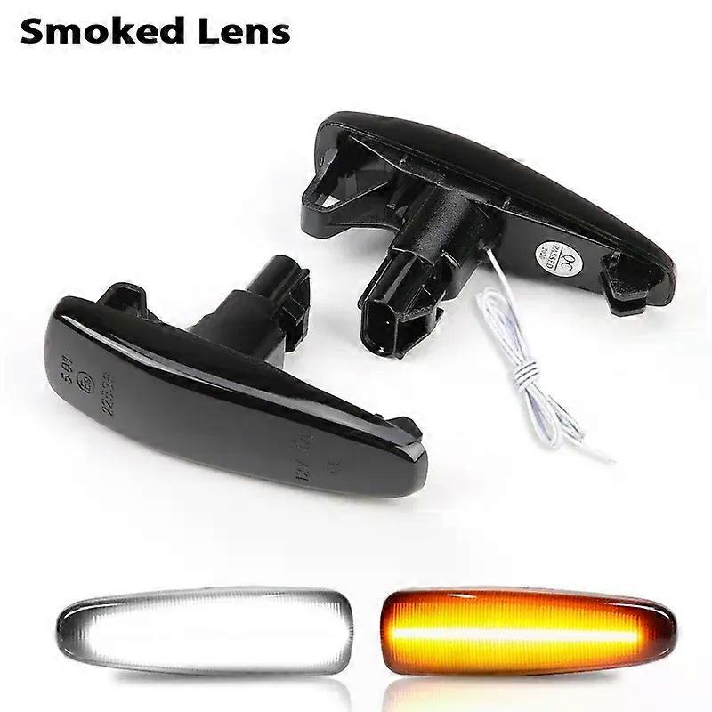 iJDM Amber Sequential Blink Switchback LED Side Marker Lighting For Mitsubishi Lancer Evolution Evo X Outlander Sport White DRL