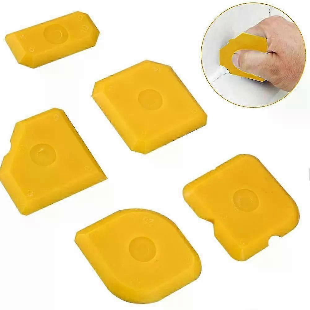 5pcs Silicone Applicator Scraper Sealant Smooth Remover Tool Silicone Sealant Tool Spreader Kit Caulk Tile Grout Applicator