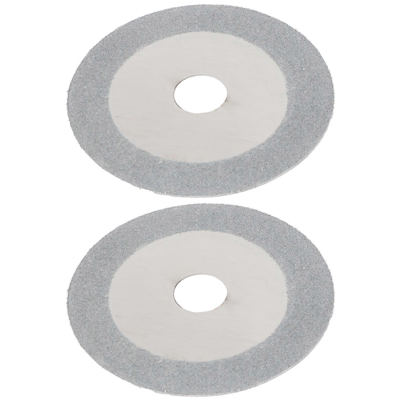 2Pcs 100mm Cut Off Wheel Cutting Glass Plate Jade Cutter Grinding Plate for Glass Home (Grey)