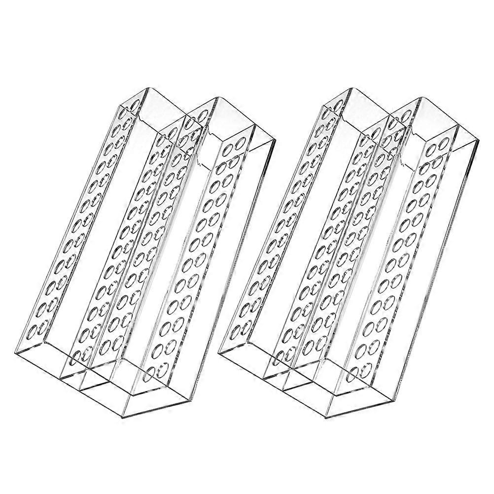 Multi-Hole Pen Organizer Eyebrow Pencil Stand Square Modern Design For Office Workspace 24.00X10.50X9.00CM 2Pack