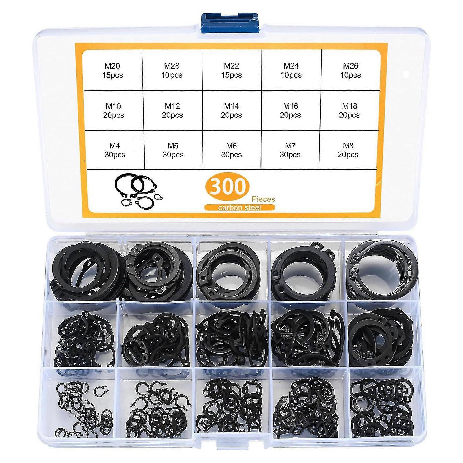 Multiple Size  Clip set 4mm to 28 Rusts Resistant Steel  Clip Variety Simple Installation for Automotive & Electronics Multicolor