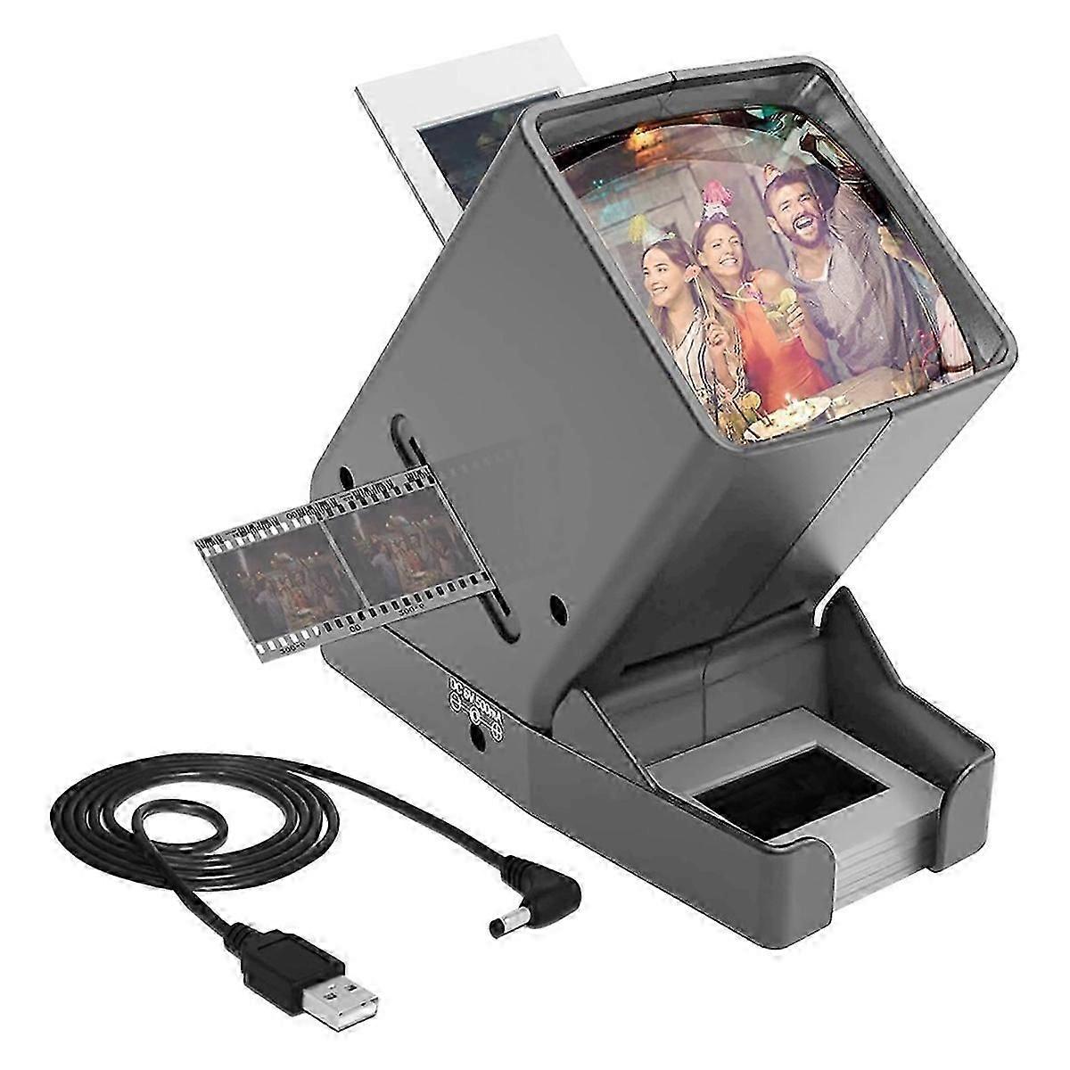 35mm Slide & Film Viewer-Slide Viewer with 3X Magnification