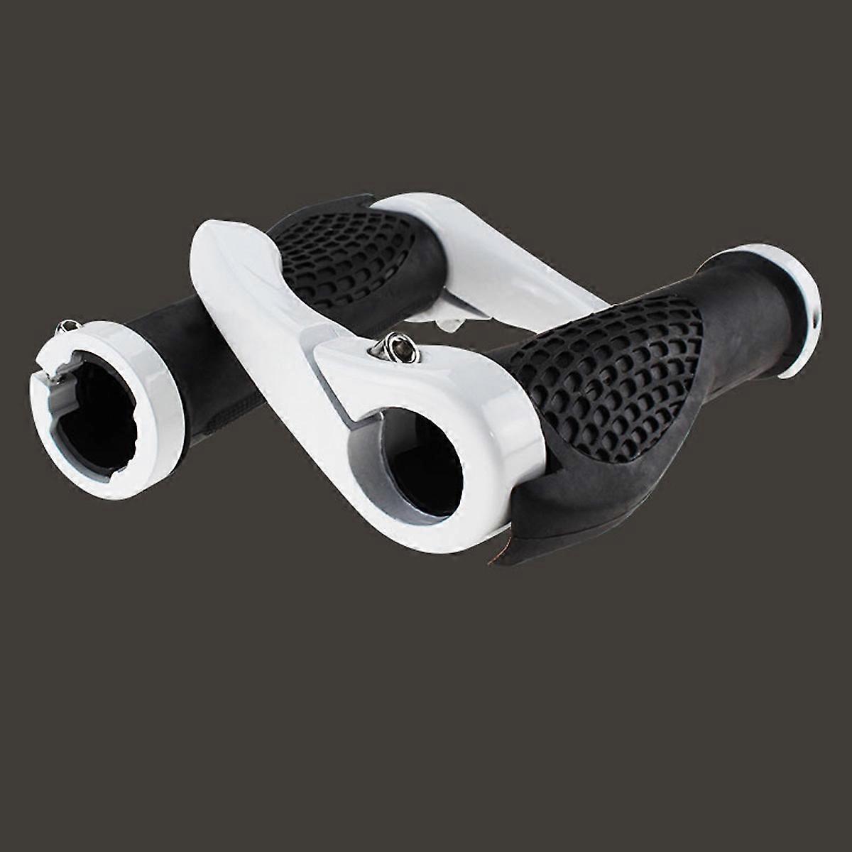 White Ergonomic Bike Handlebar for Road Use Made of PC Glassfiber Material Lightweight and Firm 1 Pair