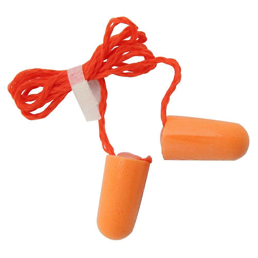 Silicone Ear Plugs Noise Reducing for Home School Studying Sleeping Aid Orange 10Pairs