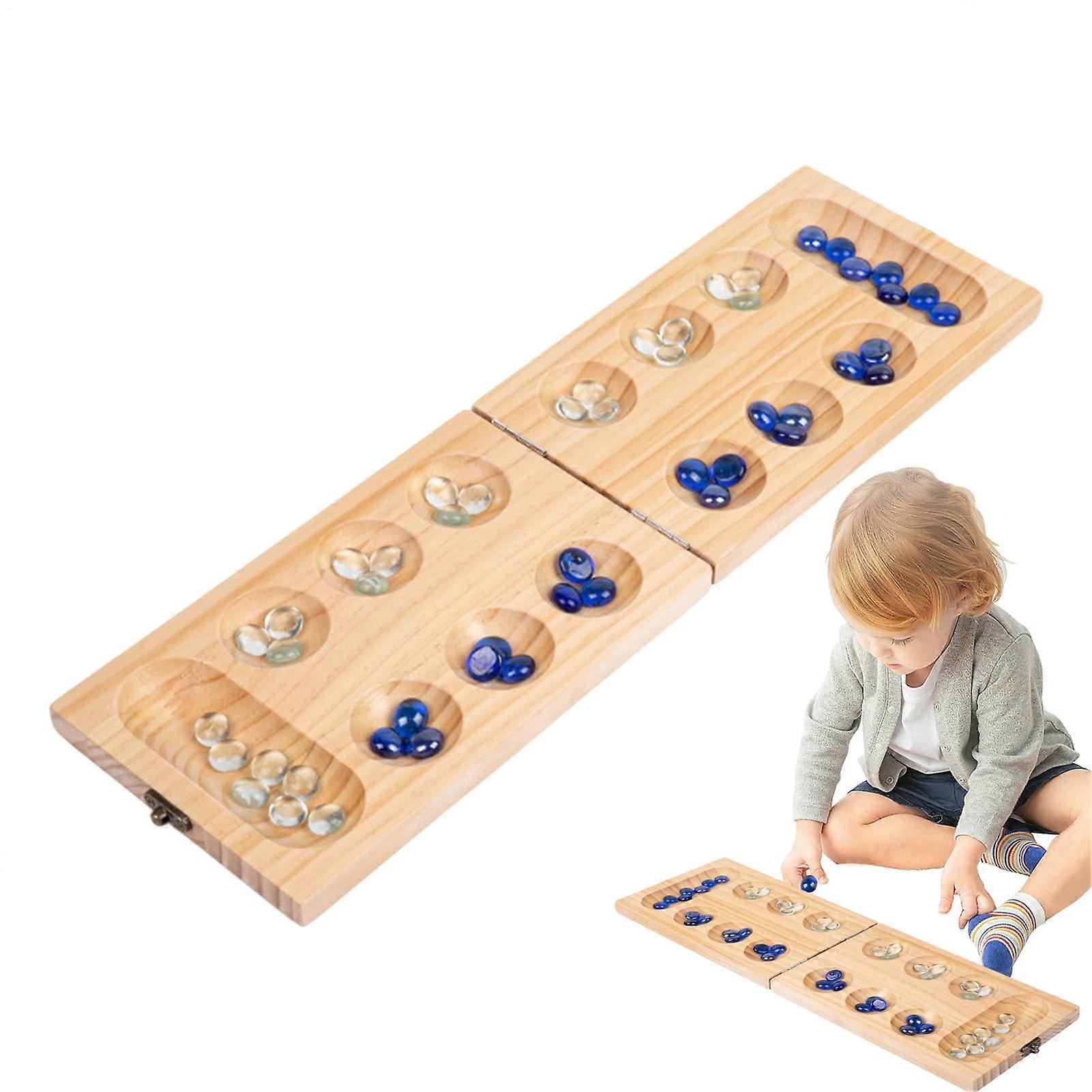 African board game, tabletop strategy game  Family travel strategy game set, educational fun chess, classic portable marble toy