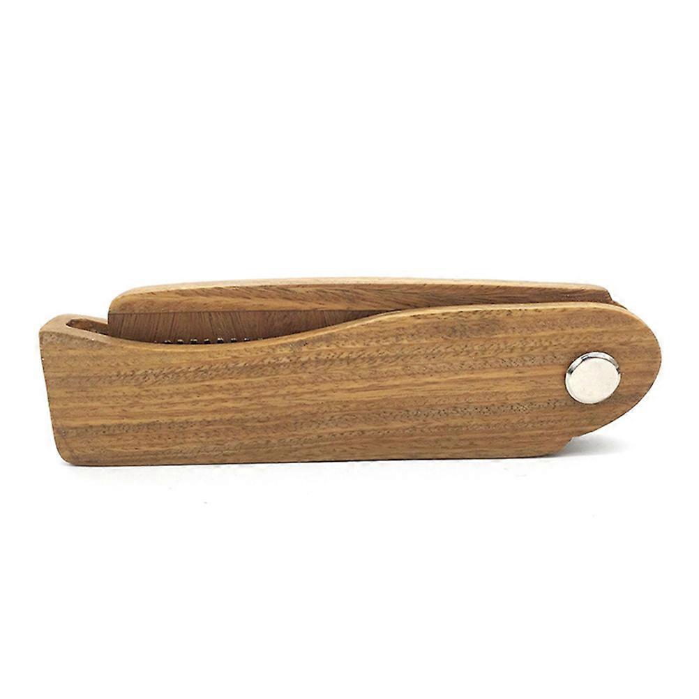 Mini Natural Wood Comb Small Foldable Hair Beard Grooming Travel 4.3×1.2×0.5in Stimulate Circulation 1Pack