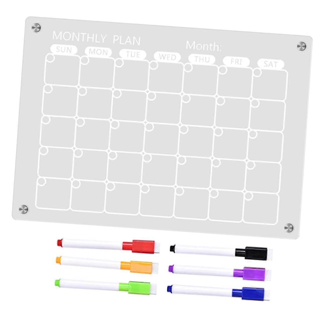 Reusable Wipeable Magnetic Board for Clear Notes and Planning