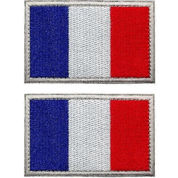 2 Military Patches - 8 x 5 cm - Set of 2 Scratch Flag Sew-on Patches for Backpack Military Jacket Airsoft Tactical Vest, 2 Embroidered Patches for Chi