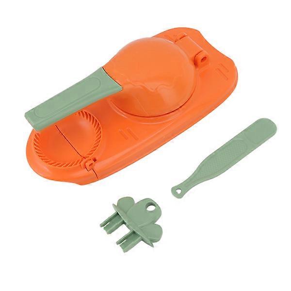 2-in-1 dumpling maker, easy to use time-saving dumpling skin wrapper mold, orange