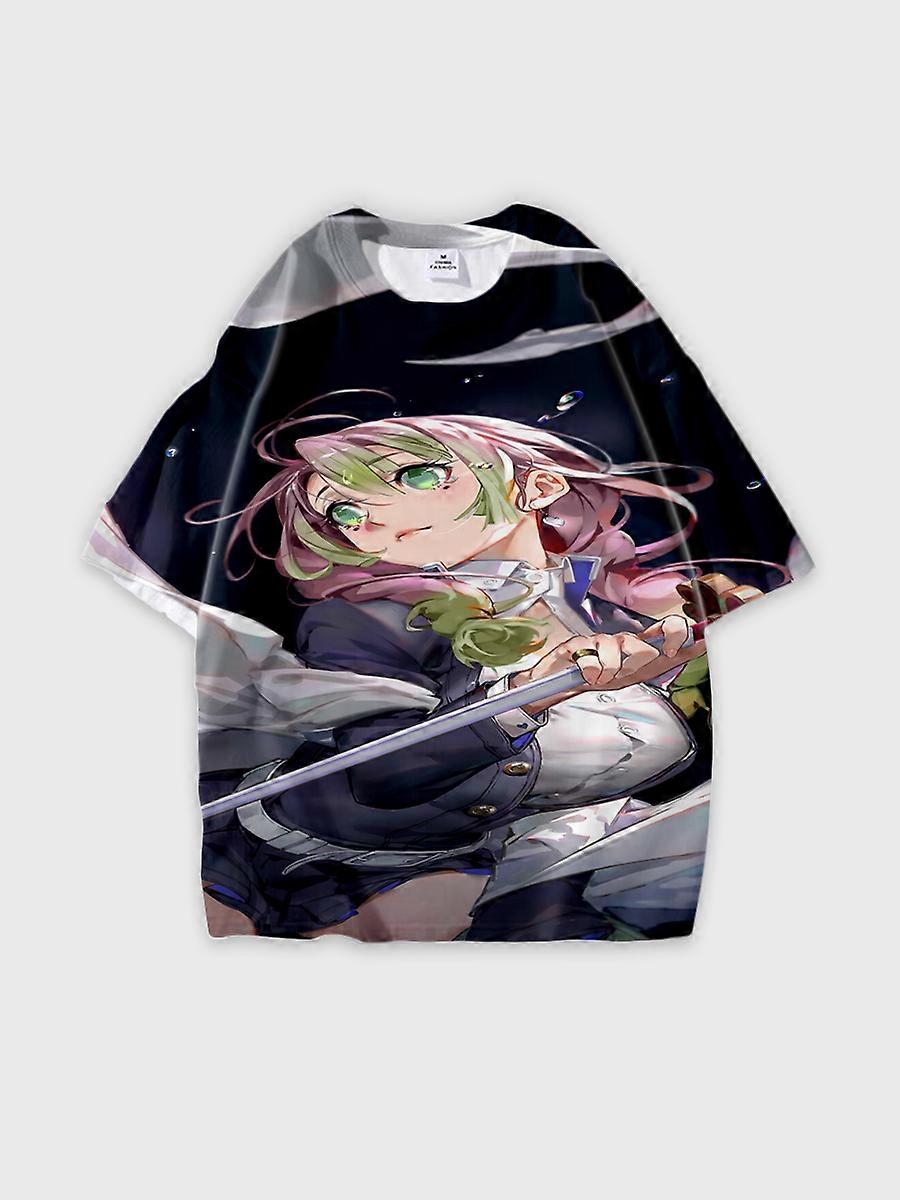 T-shirt round neck Character Pattern loose short sleeve P1667