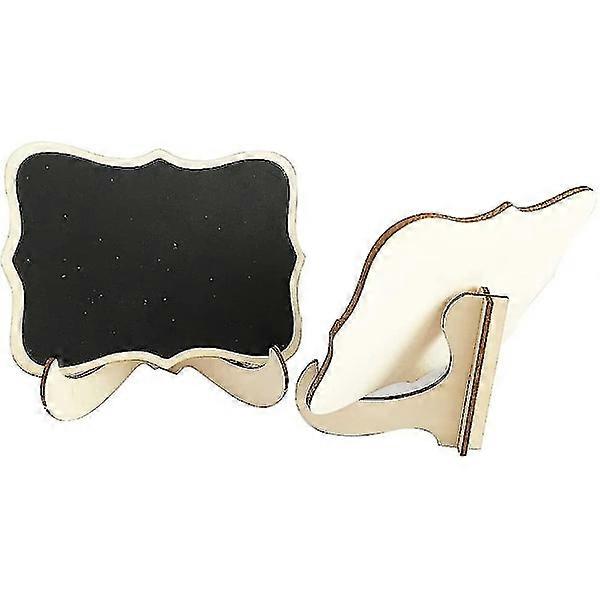 10 Pcs Mini Chalkboards with Easel Small Wooden Chalkboards Message Board Display Name Tags for Wedding