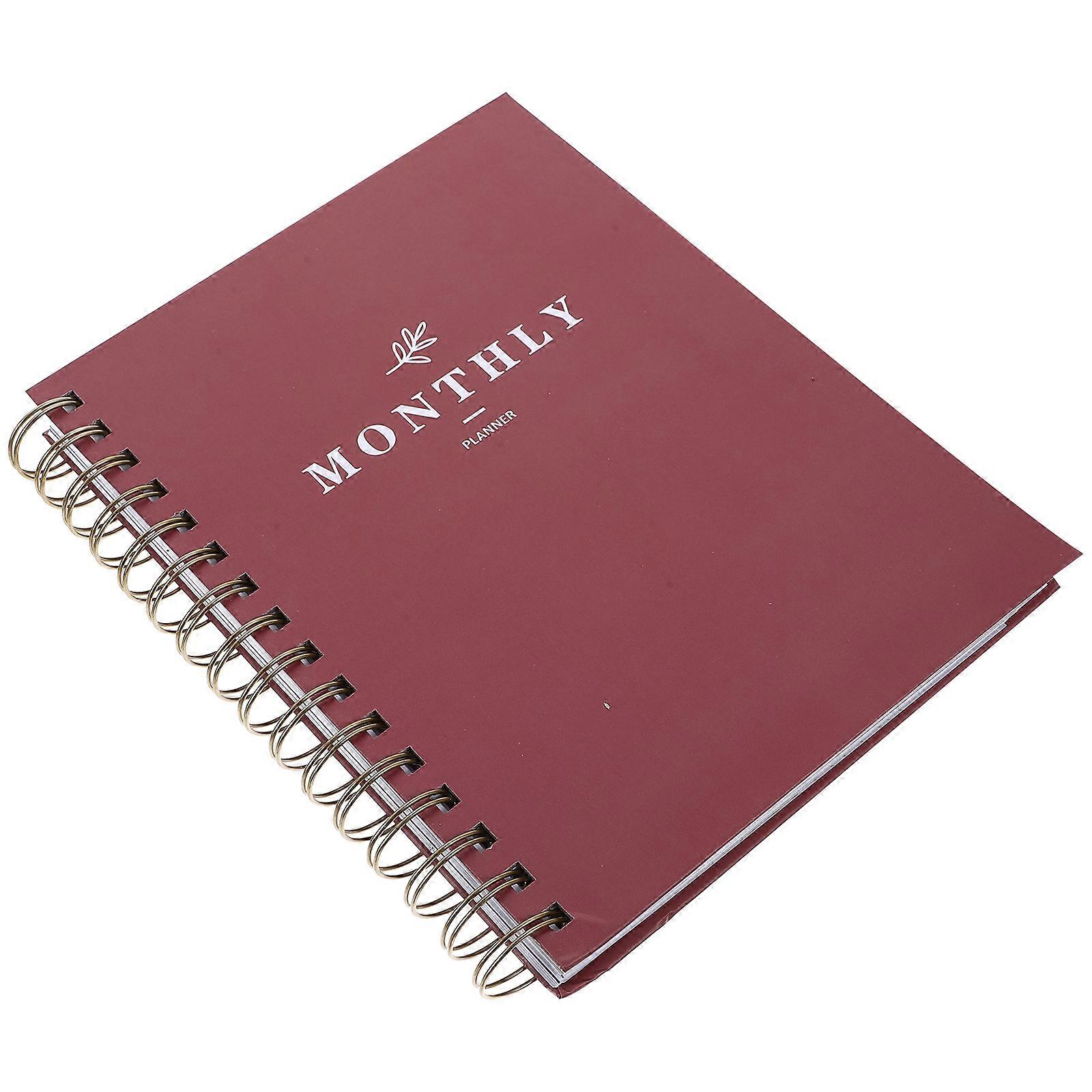 Stylish Dark Red Academic Planner with Perfect Workmanship for Writing Lightweight Portable A5 Size