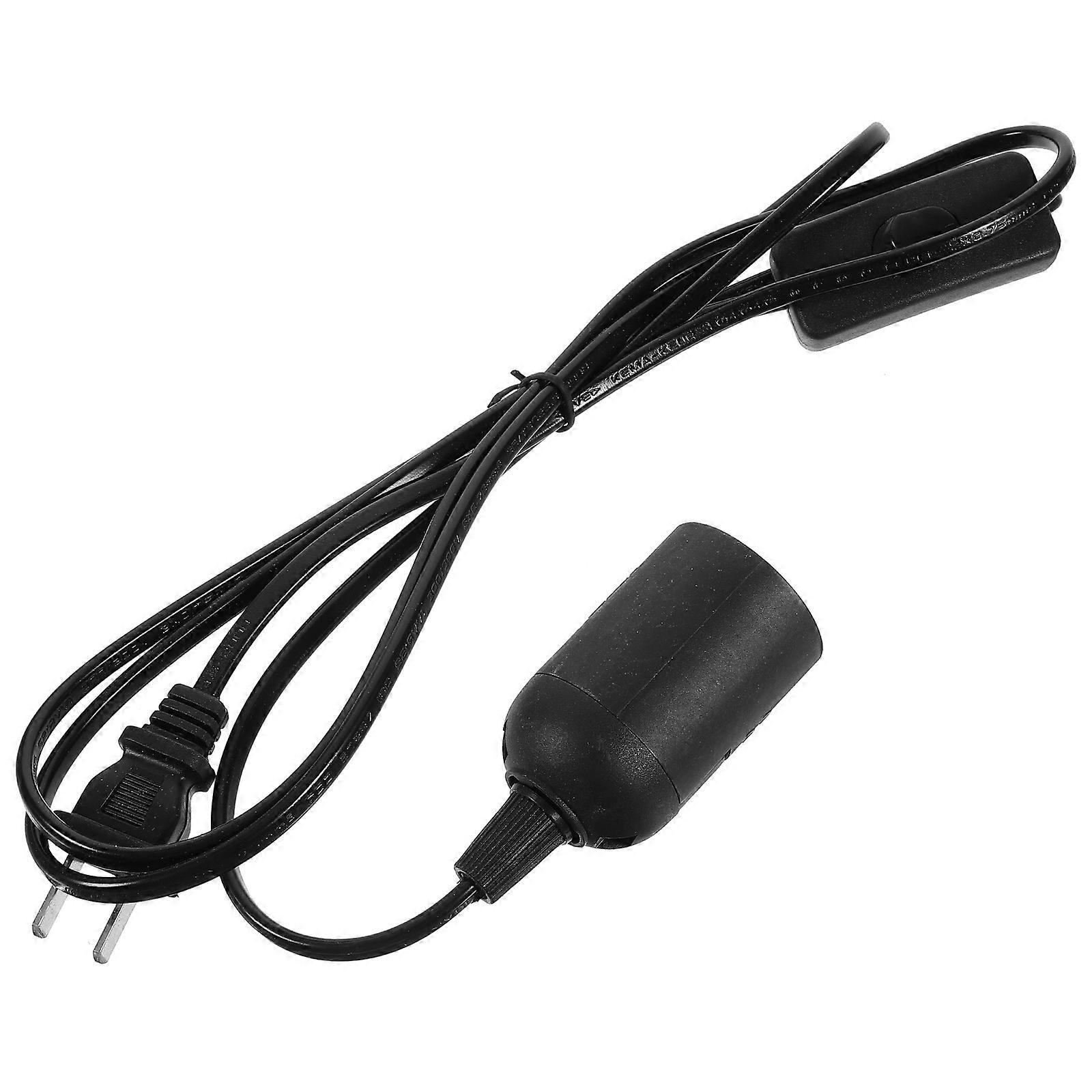 Lighting Cords Lamp Holder With Cable For Light Fixture Diy Projects Black Sleek 6-Foot Extension Cable 2Pcs