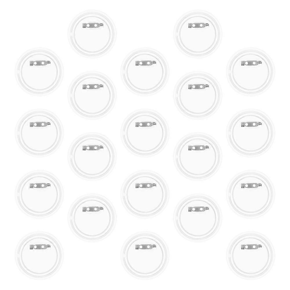 Craft Buttons 20Pcs Blank Badge Shells Acrylic Material For DIY Badge Making Suitable For All Kinds Of People And Events