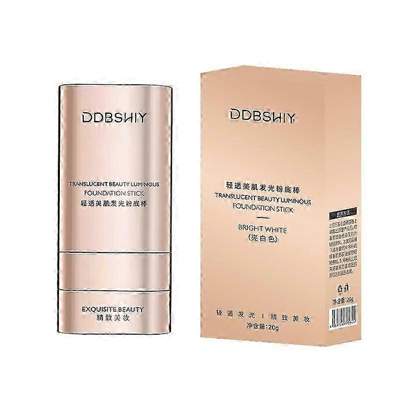 Full Coverage Foundation Stick,Hydrating Lightweight Foundation Makeup Stick,Built-In Applicator,Long-Lasting Cream Concealer,Natural Colour