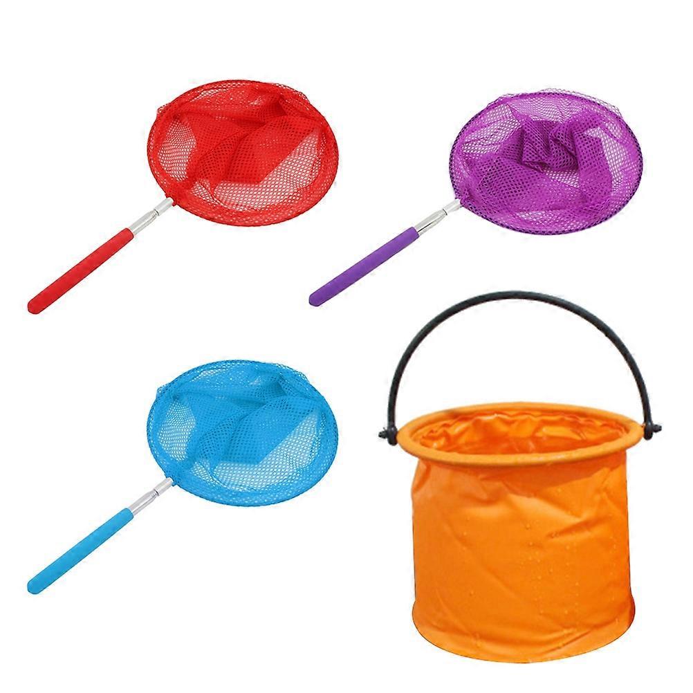 Adjustable Fishing Net with Stainless Steel Handle, Foldable Lightweight Insect Net for Outdoor Fishing, Bug Catching and Butterfly Catching