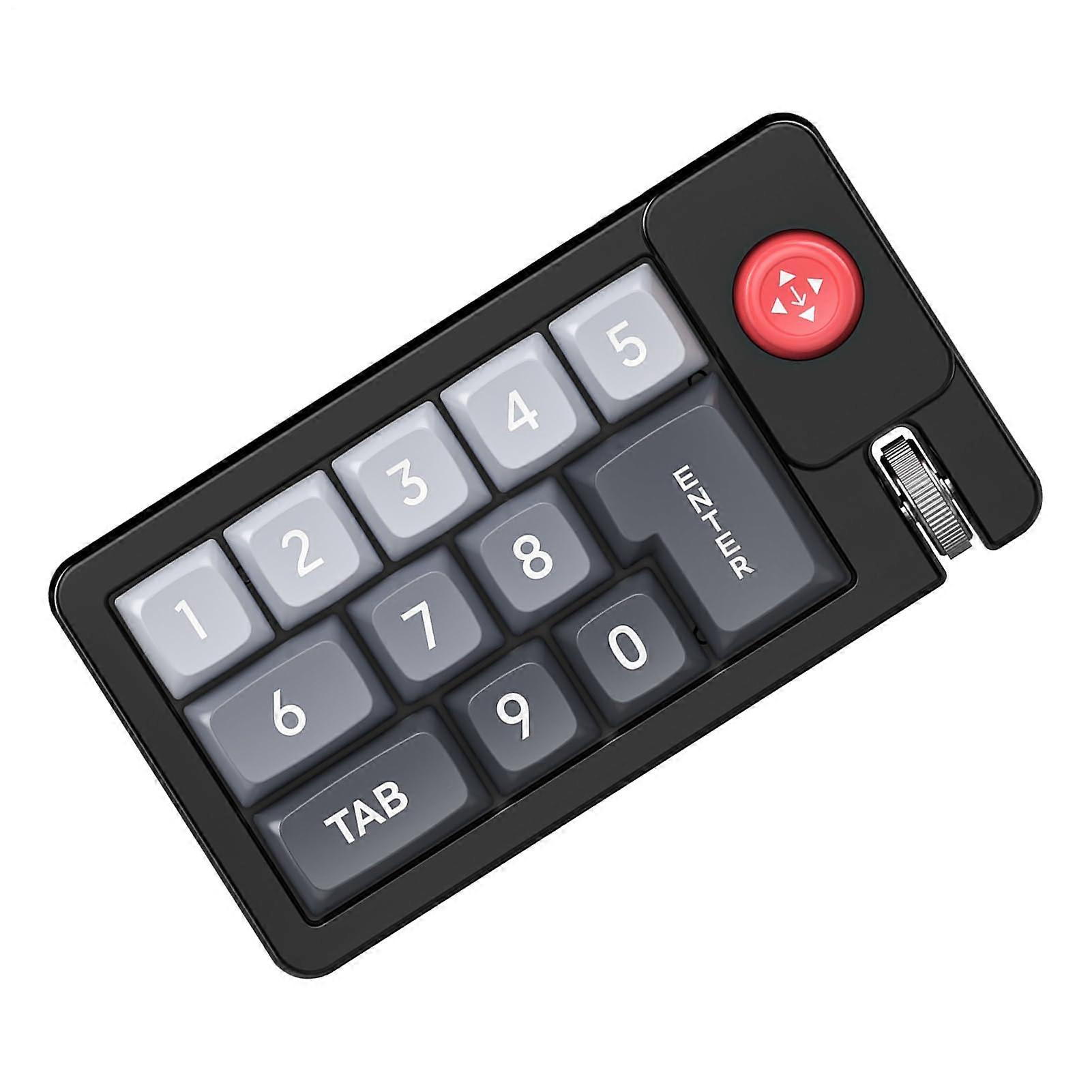 Programmable Keyboard, Mechanical RGB Numeric Keypad, ABS Hot-Swap, Wired Keyboard With Joystick, Macro Keys, Black