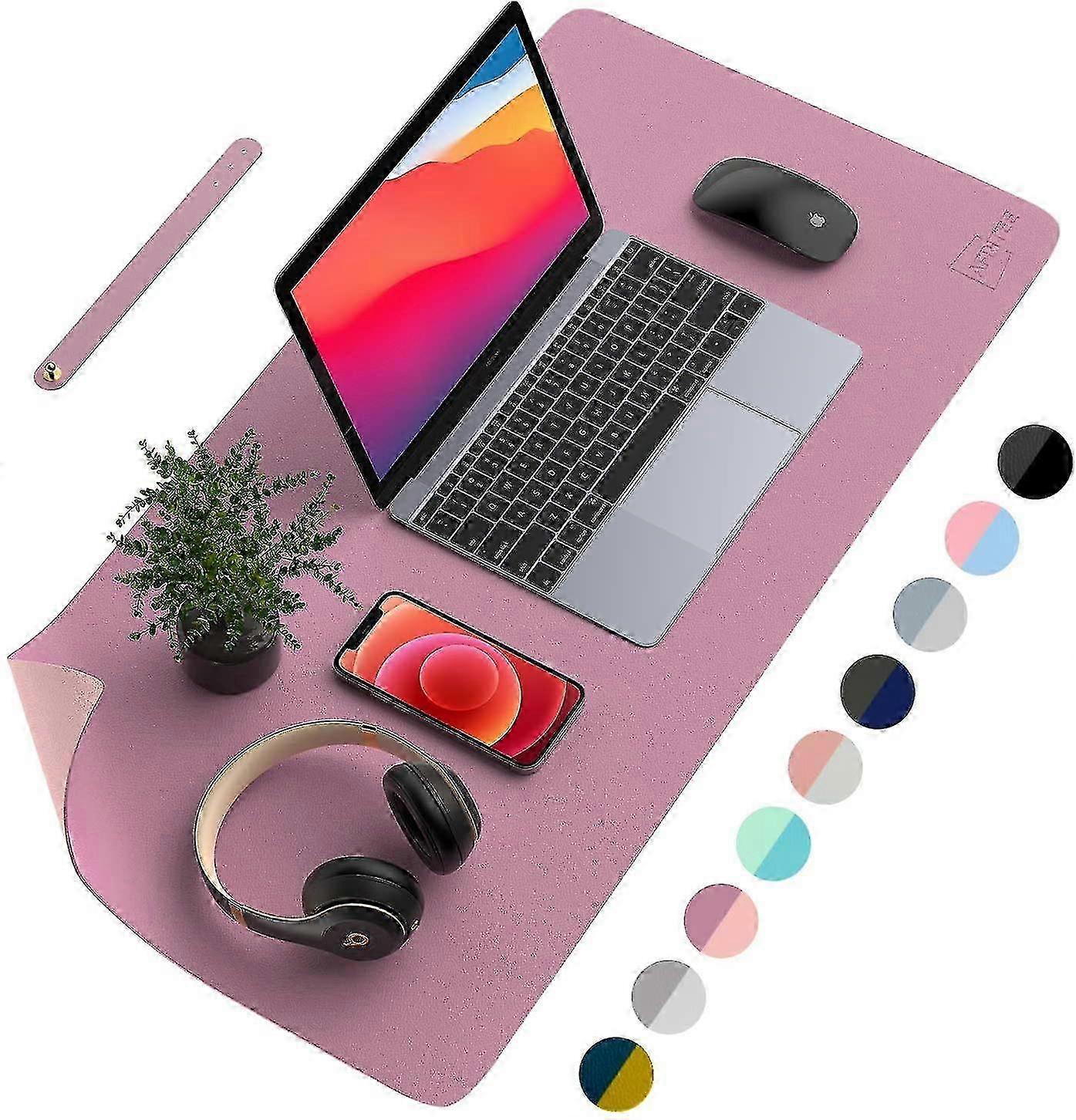 2025 Sunrain Desk Pad Protector Mat - Dual Side Pu Leather Desk Mat Large