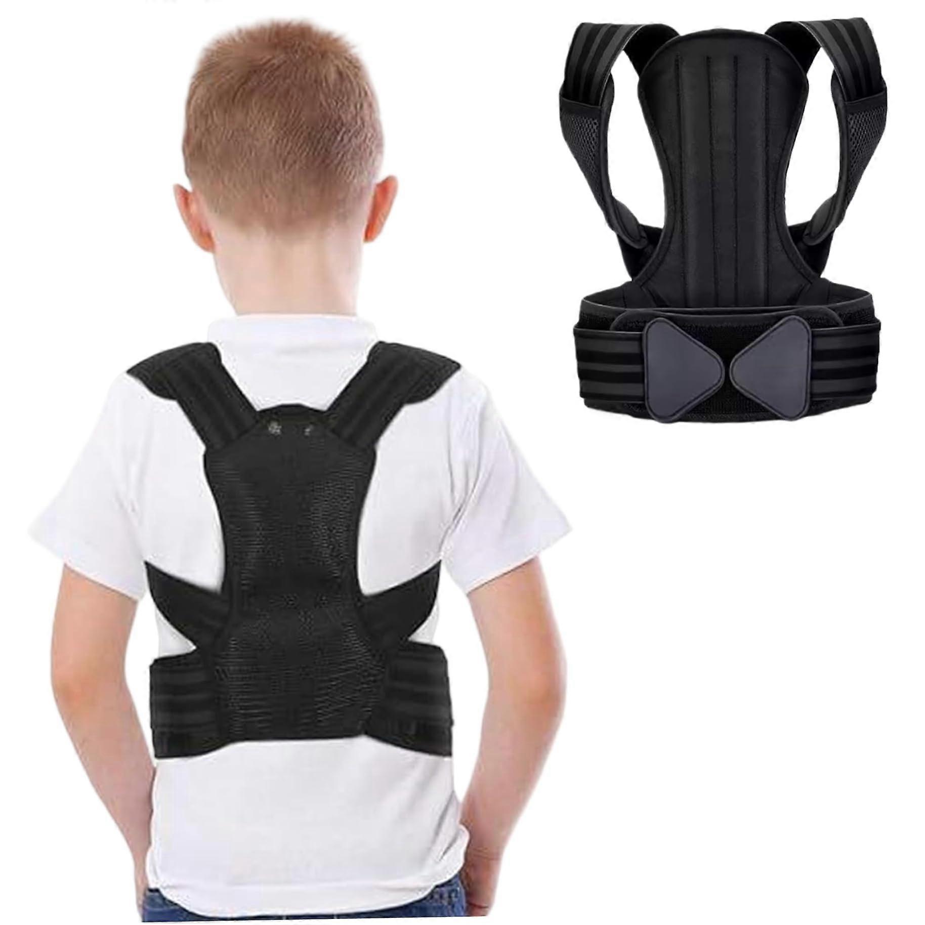Posture Corrector For Children And Teenagers, Adjustable Back Brace With Shoulder Pads, Spinal Support For Running