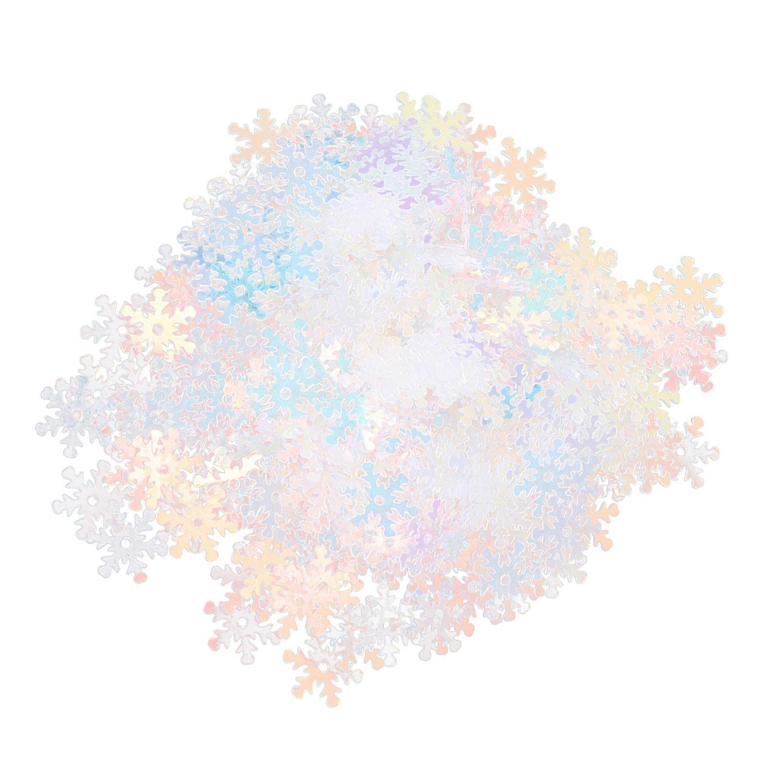 Golden Christmas Confetti for Decoration 360pcs Plastic Snowflake Design Ideal for Rooms and Events