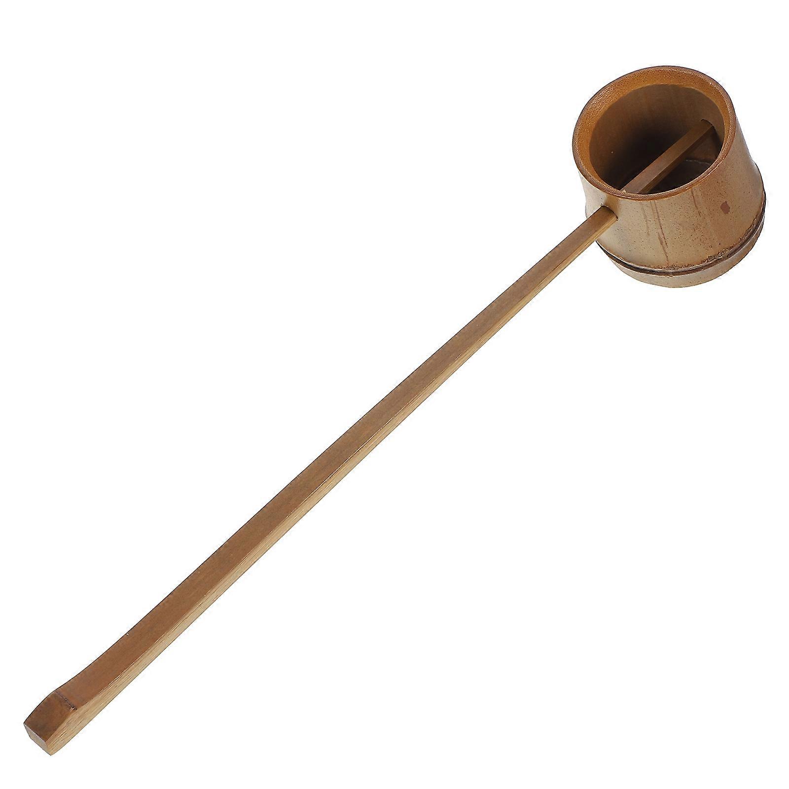 Watering Brown Bamboo Water Scoop Versatile Use Ergonomic Grip for Storage