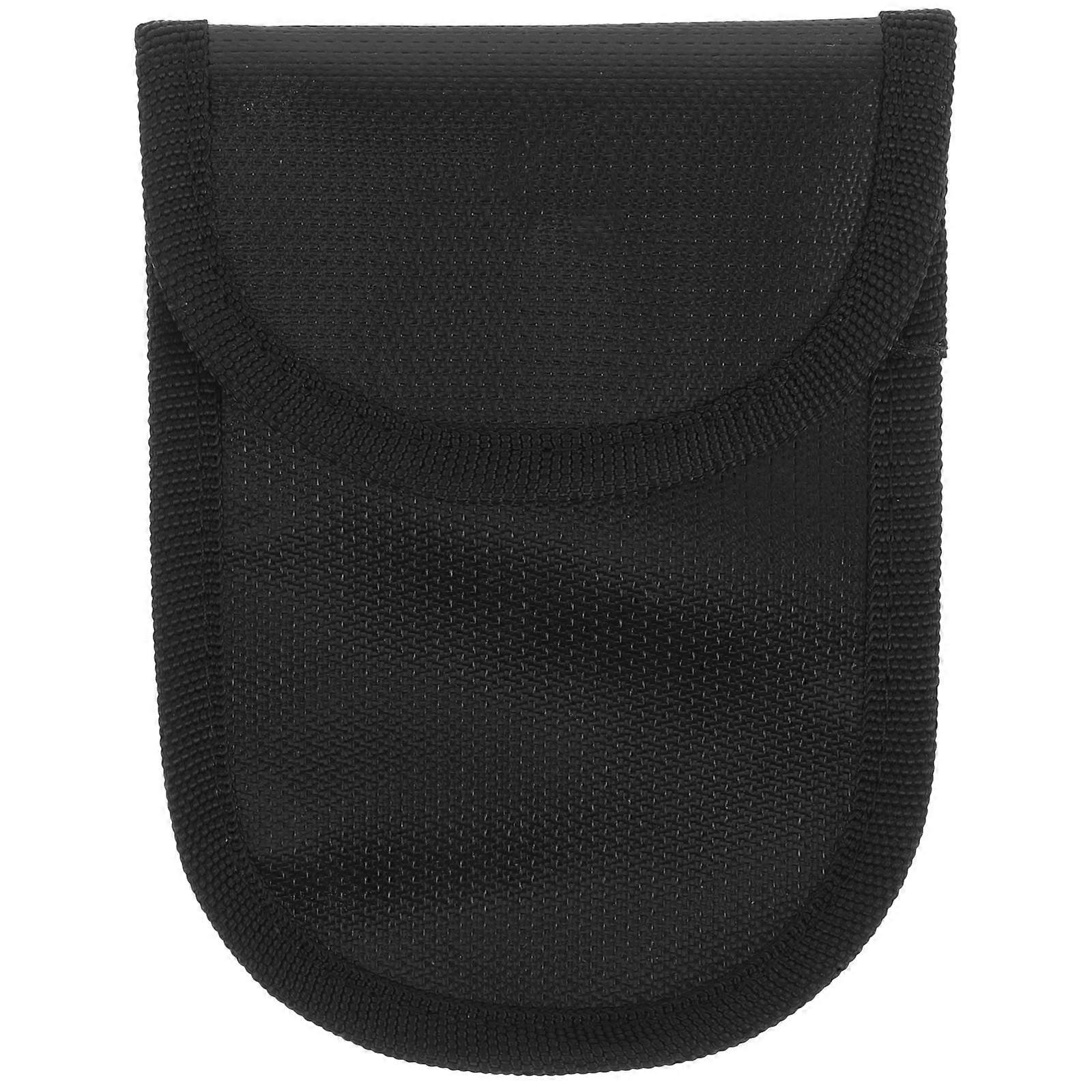 RFID Protection Fireproof Bag For Business Travel And Daily Use Black 14x10.5cm 1Set