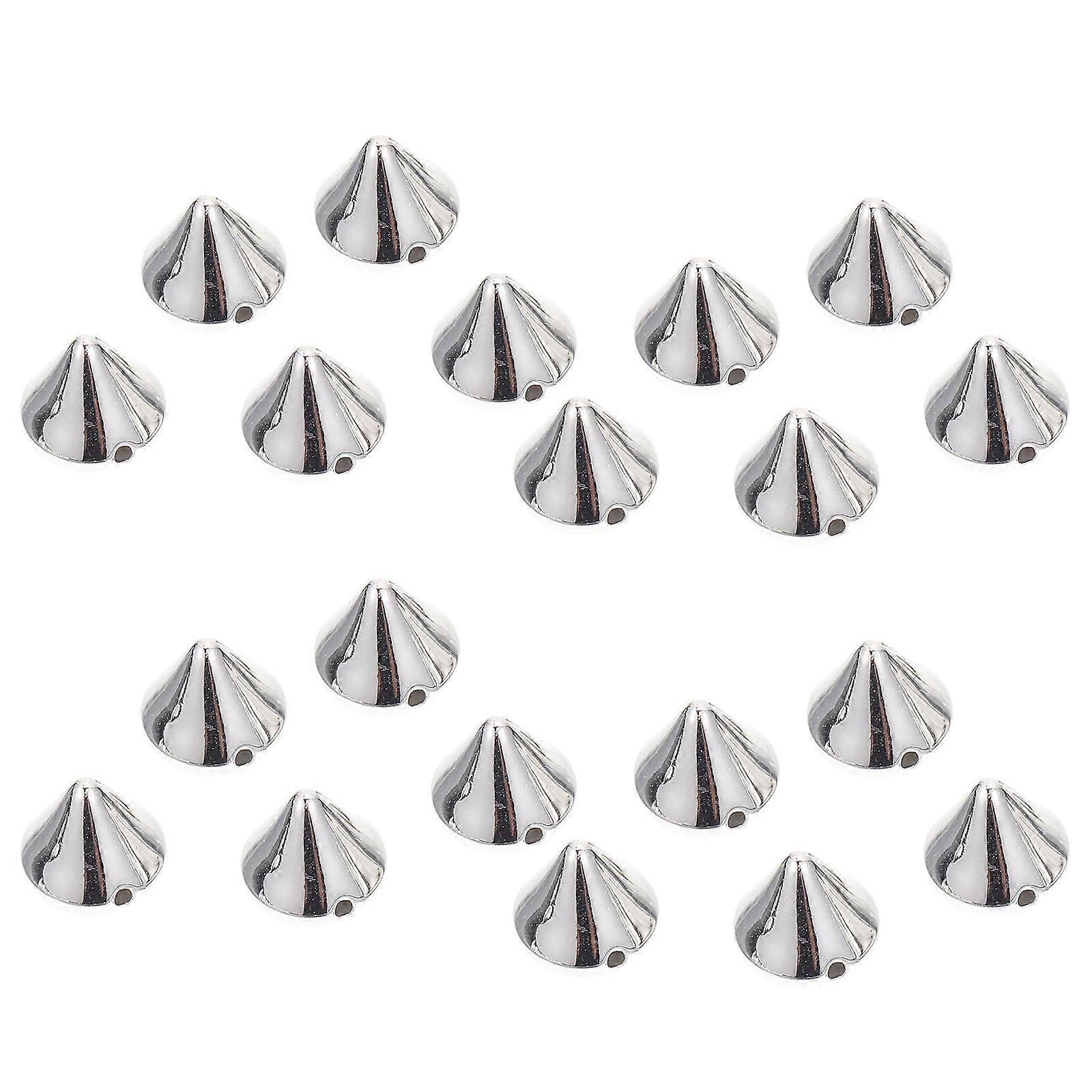 Punk Style Cone Spikes for Jewelry Making Silver CCB Material 200 Pieces