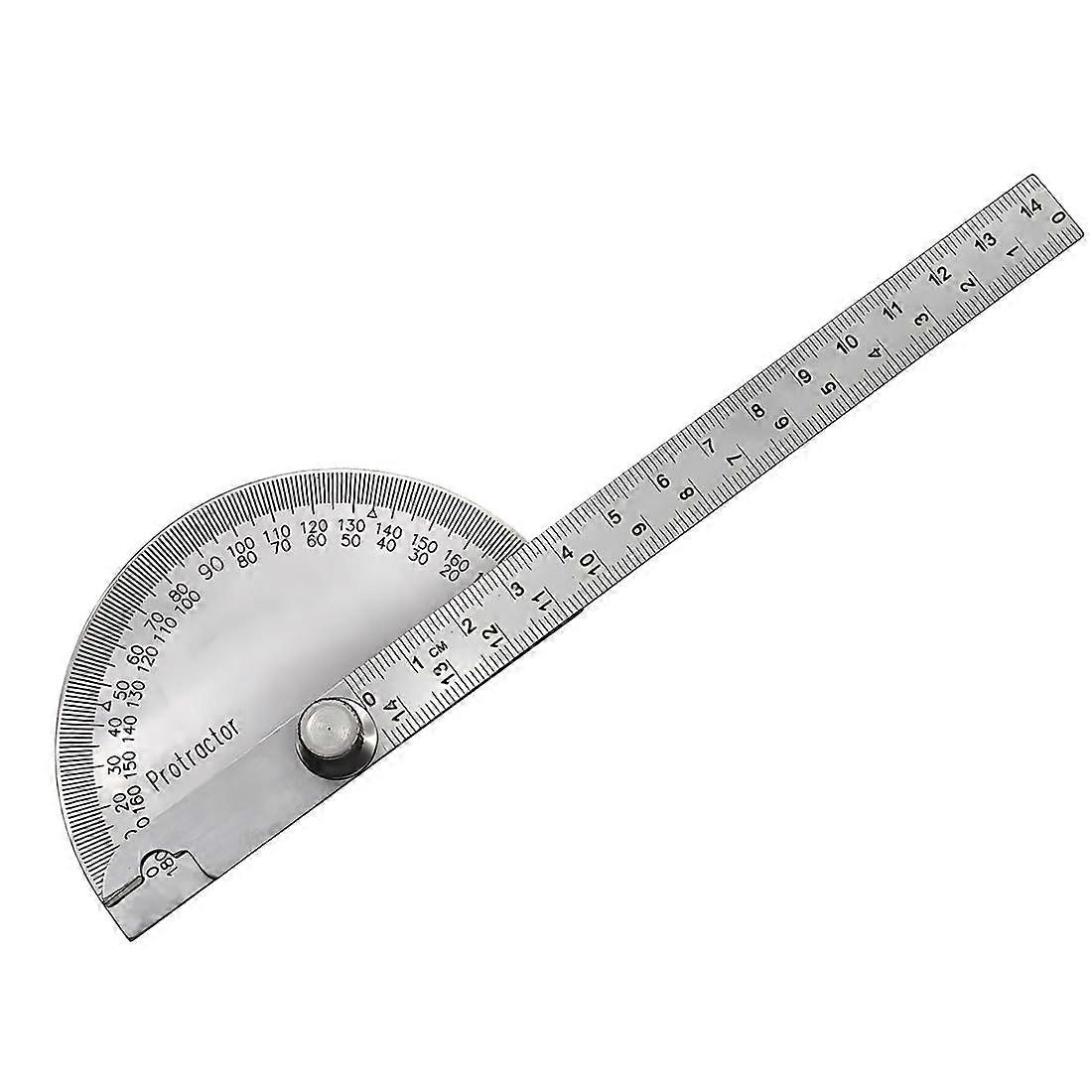 Protractor with Ruler  Stainless Steel Goniometer for Students, Engineers