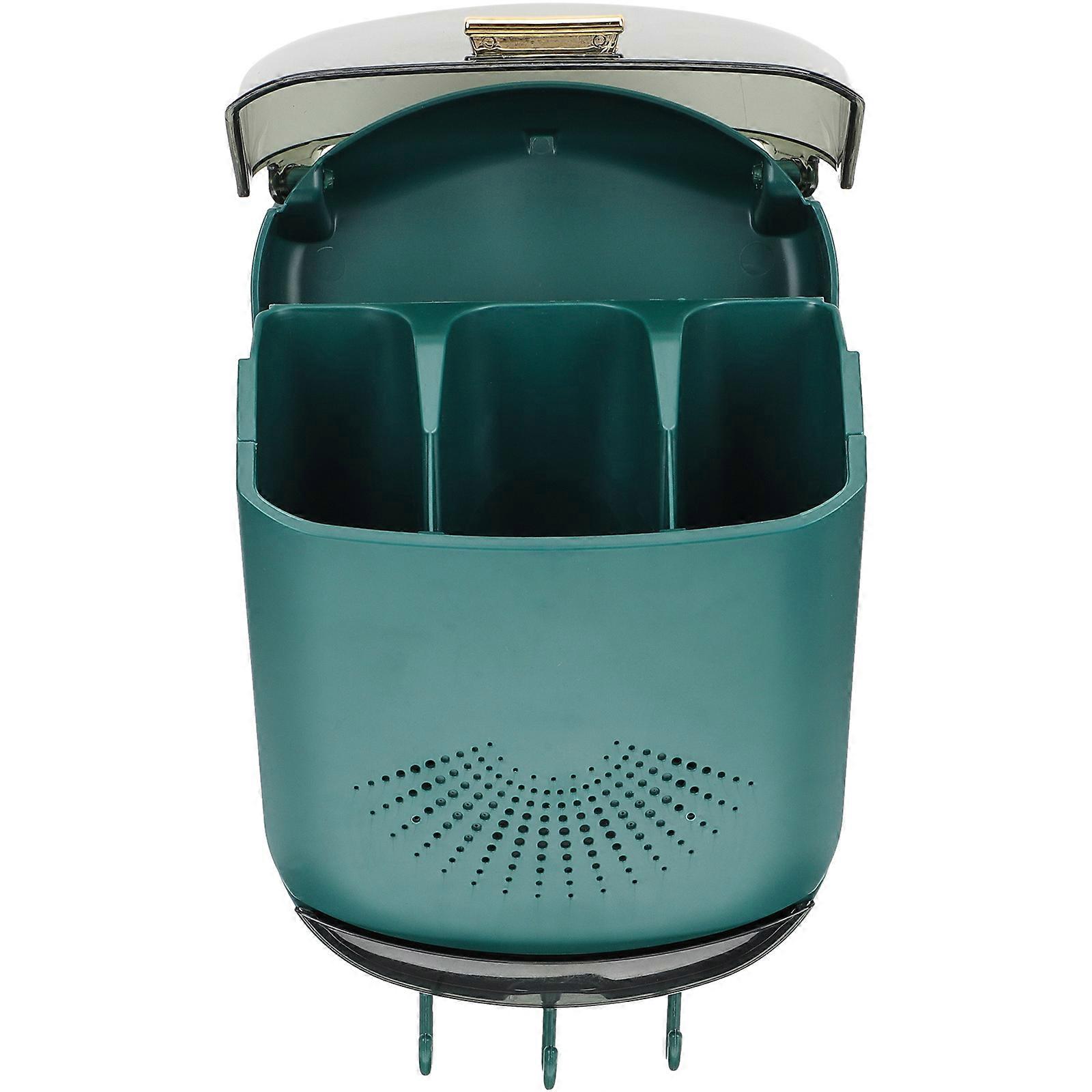 Compartmentalized Design Chopstick Holder Wall-Mounted Breathable Draining for Household Kitchen 1Pack