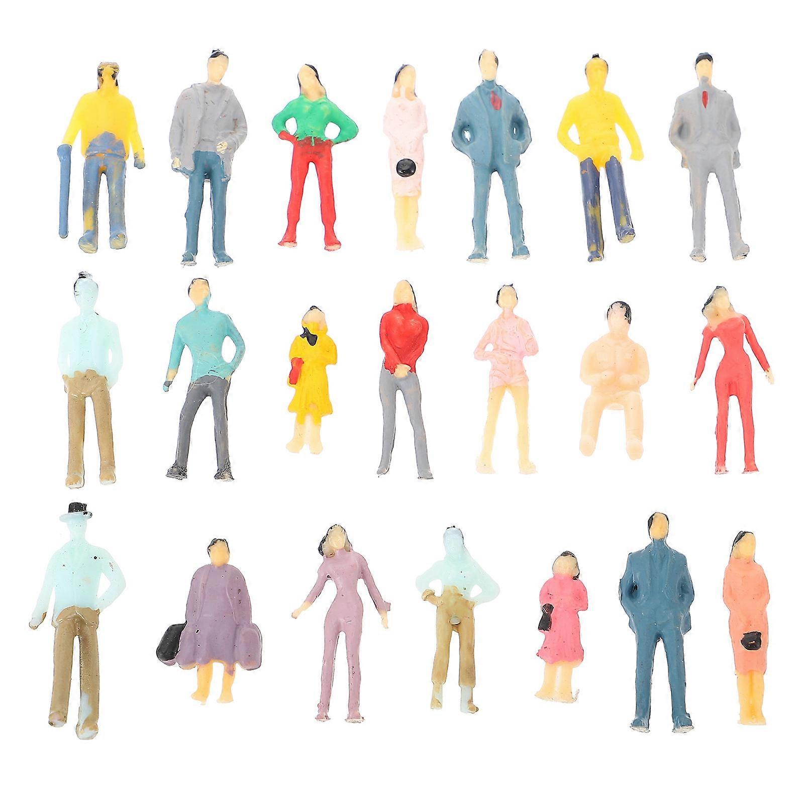 Hemoton 100 Pcs Human Figurines for Sand Table Decor Micro Landscape Adornment