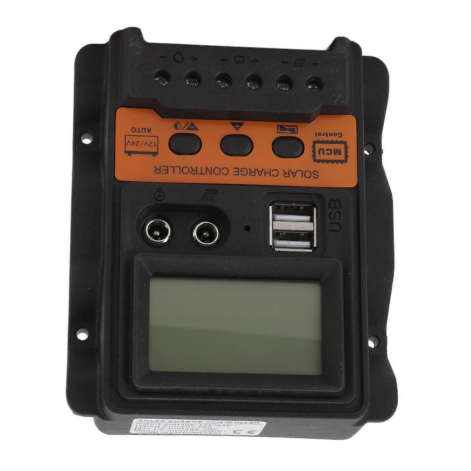 K1688 12V/24V 30A PWM Solar Charge Controller Dual USB 12.5x10x3cm