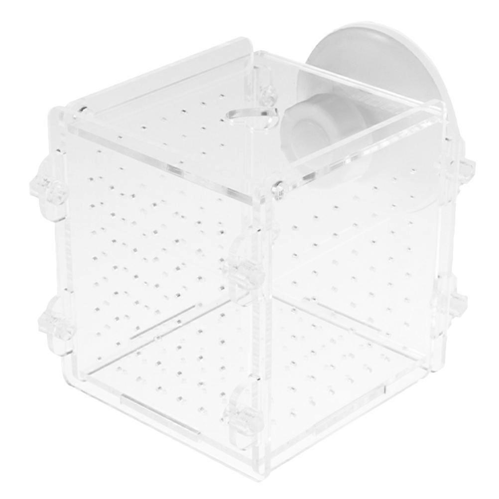 Transparent Acrylic Fish Breeding Box for Aquarium Storage Durable Design Ideal for Small Fish 7.8 x 4.7 x 5.5 Inches