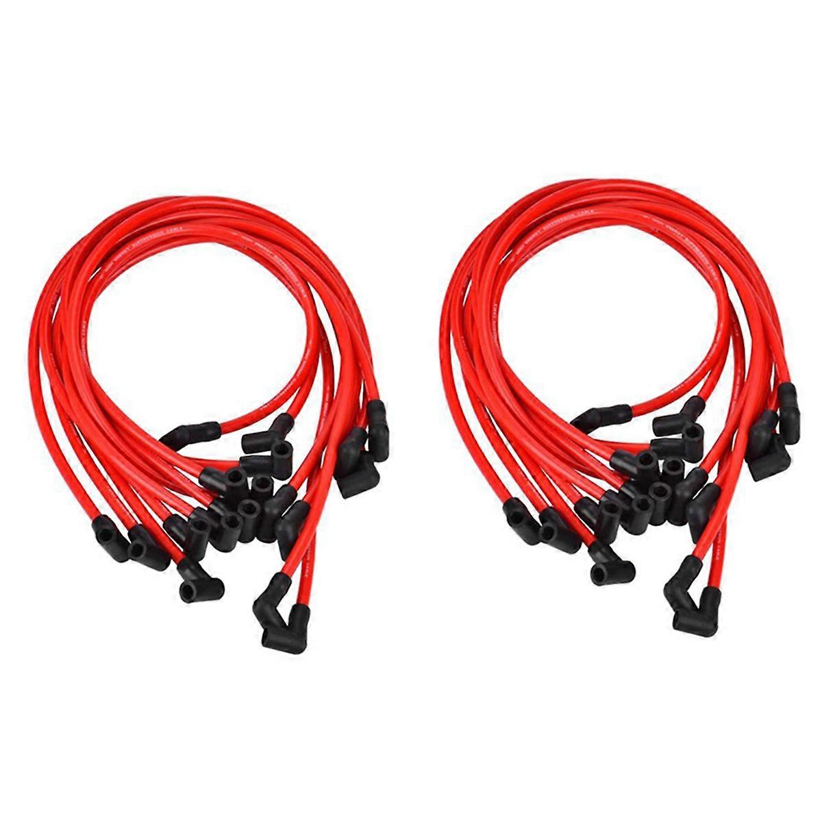 2Set 10.5MM Spark Plug Wire Set Ignition Wire for