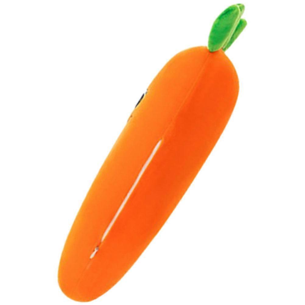 Charming Carrot Shaped Plush Pillow For Kids Sofa 50x20cm Cozy Hugging Cushion 1Pcs