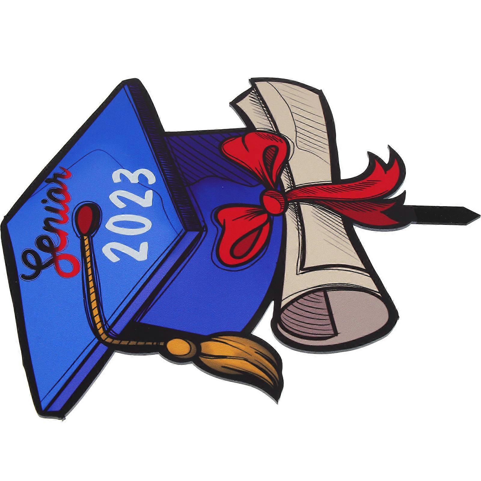 Graduation Ceremony Yard Decoration Sign For Parties Made Of Sturdy Material With Bright Blue Color 1Pcs