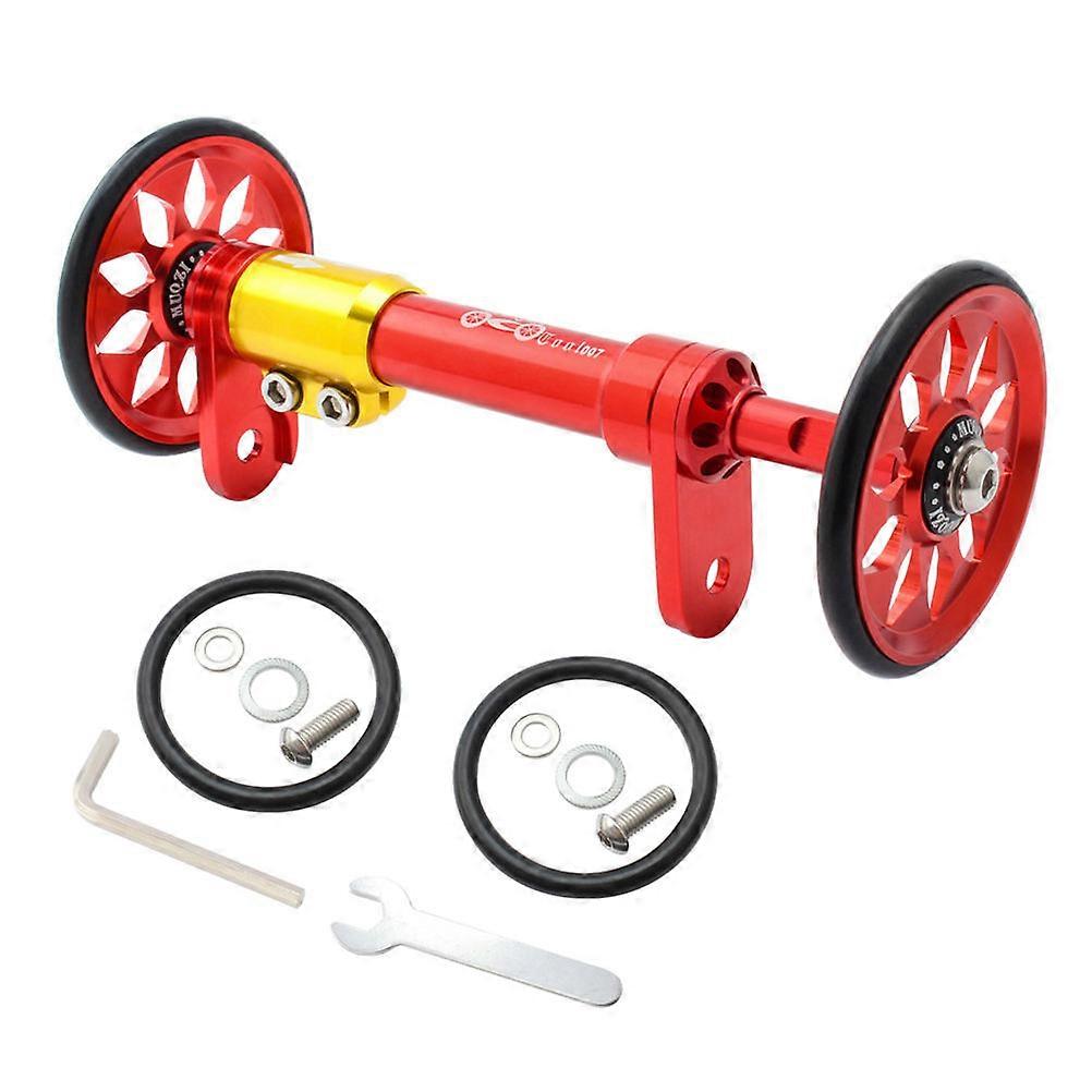 Red Telescopic Rod 1 Set For Cargo Carrying On Folding Bikes Ideal For Traveling And Cycling With Professional Design