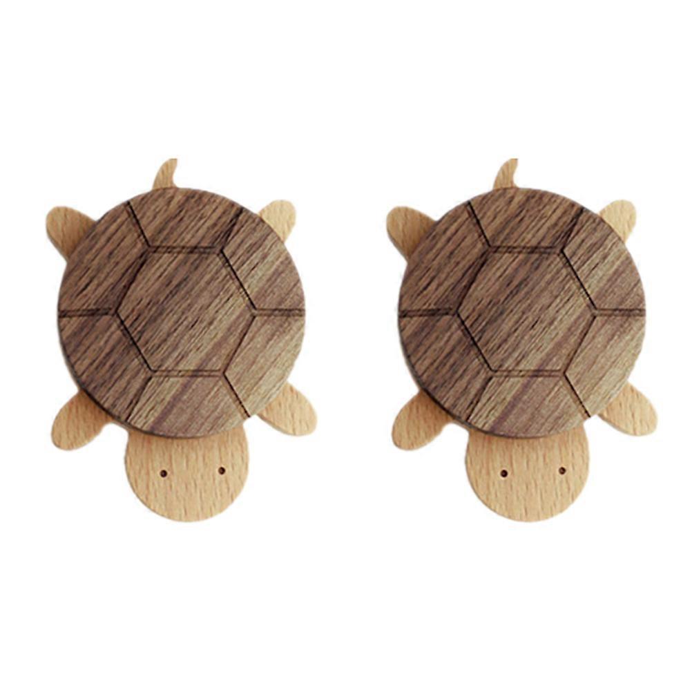 2 Pcs Decorative Coat Hooks Turtle Shape Ideal For Bedroom Use No-punch Installation High Load-bearing Strength Properties