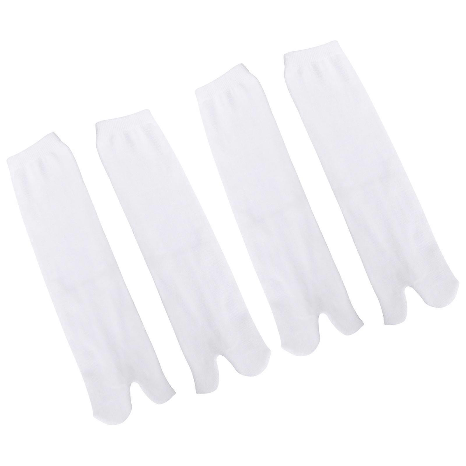 2 Pairs Comfortable Two Toed Socks Breathable Kimono Clog Socks Free Size