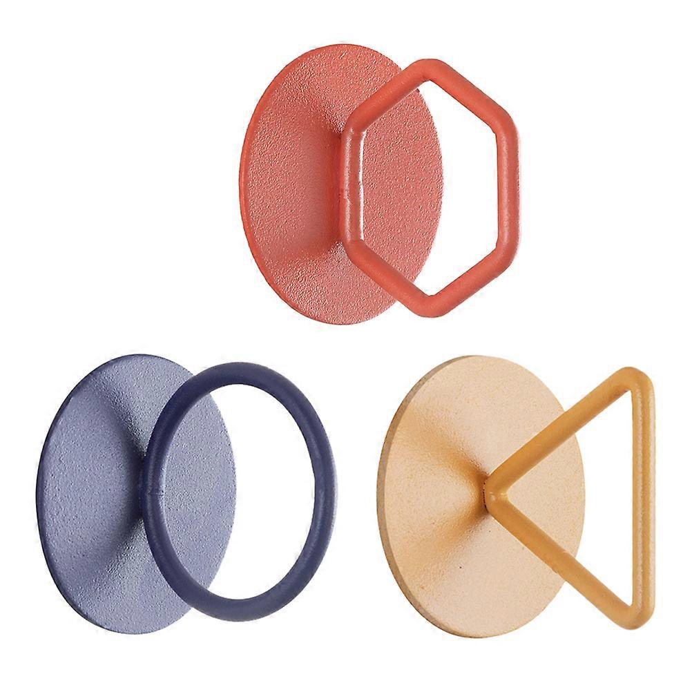 3pcs Adhesive Pull Knob Round Hexagonal Drawer Handles for Cabinets and Dressers – Easy Installation, Traceless Mounting for Home Renovation